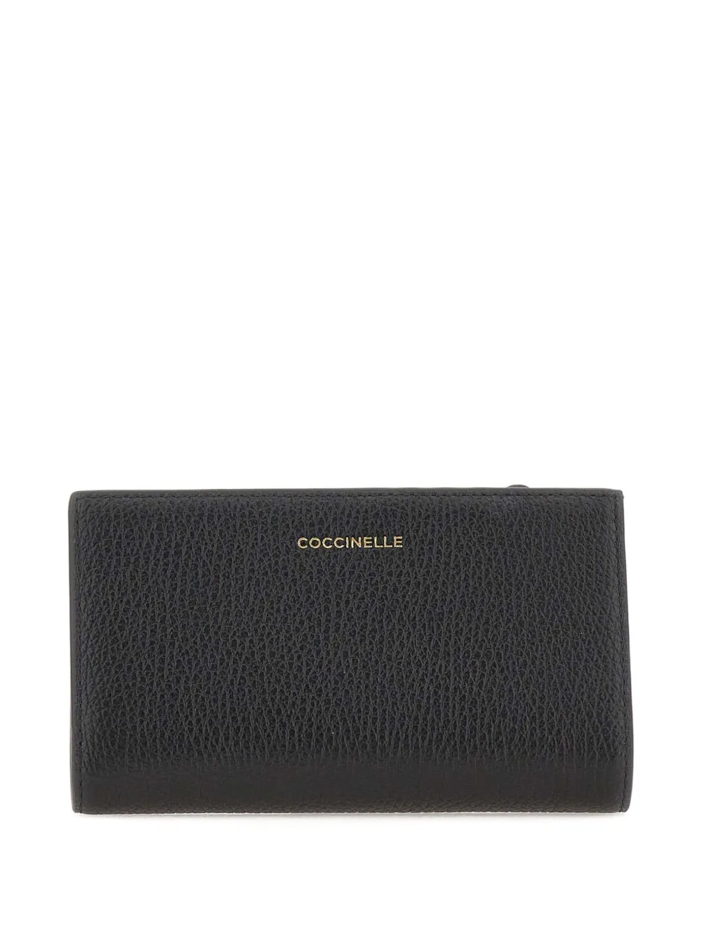 Coccinelle embossed-logo leather wallet - Zwart