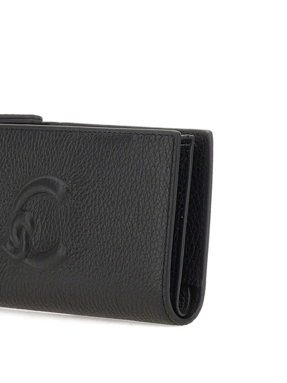 Coccinelle Embossed-logo Leather Wallet In Black