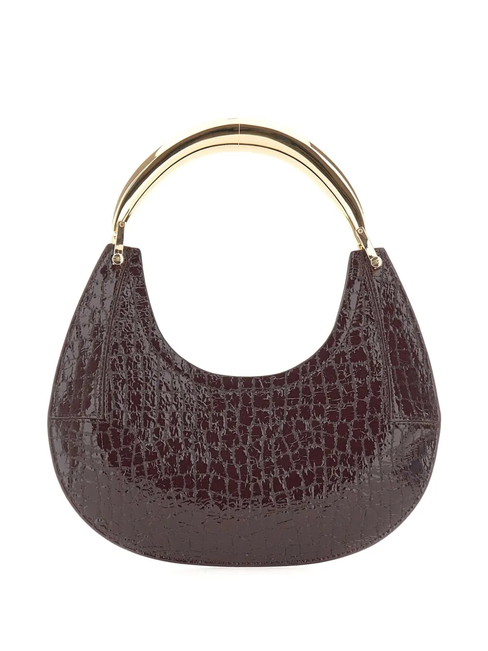 Elisabetta Franchi Hobo crocodile-effect jewel-handle tote bag - Rood