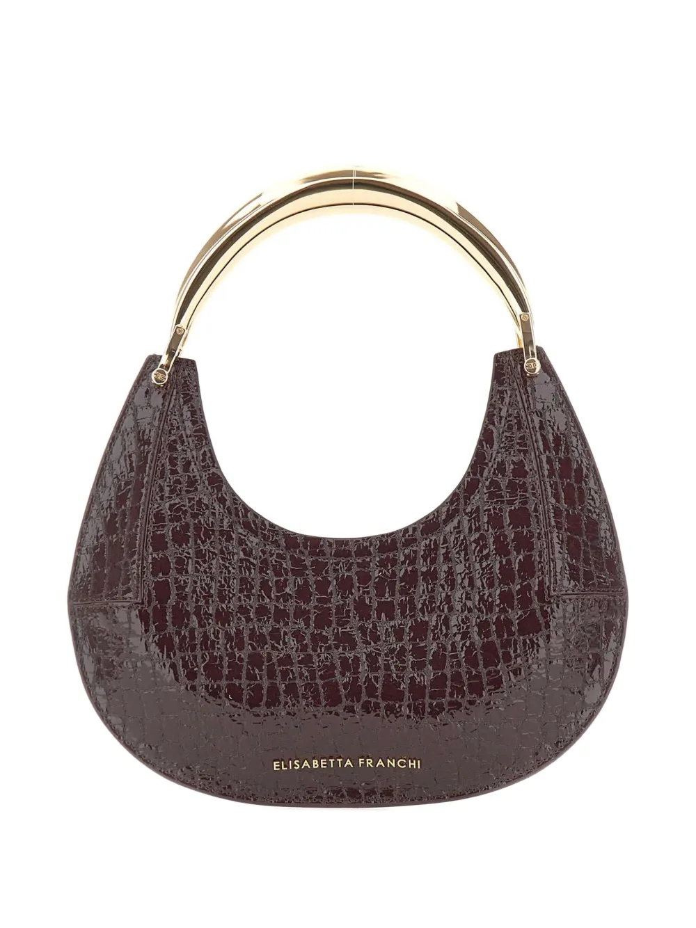 Elisabetta Franchi Hobo crocodile-effect jewel-handle tote bag - レッド Elisabetta Franchi Hobo crocodile-effect jewel-handle tote bag - レッド