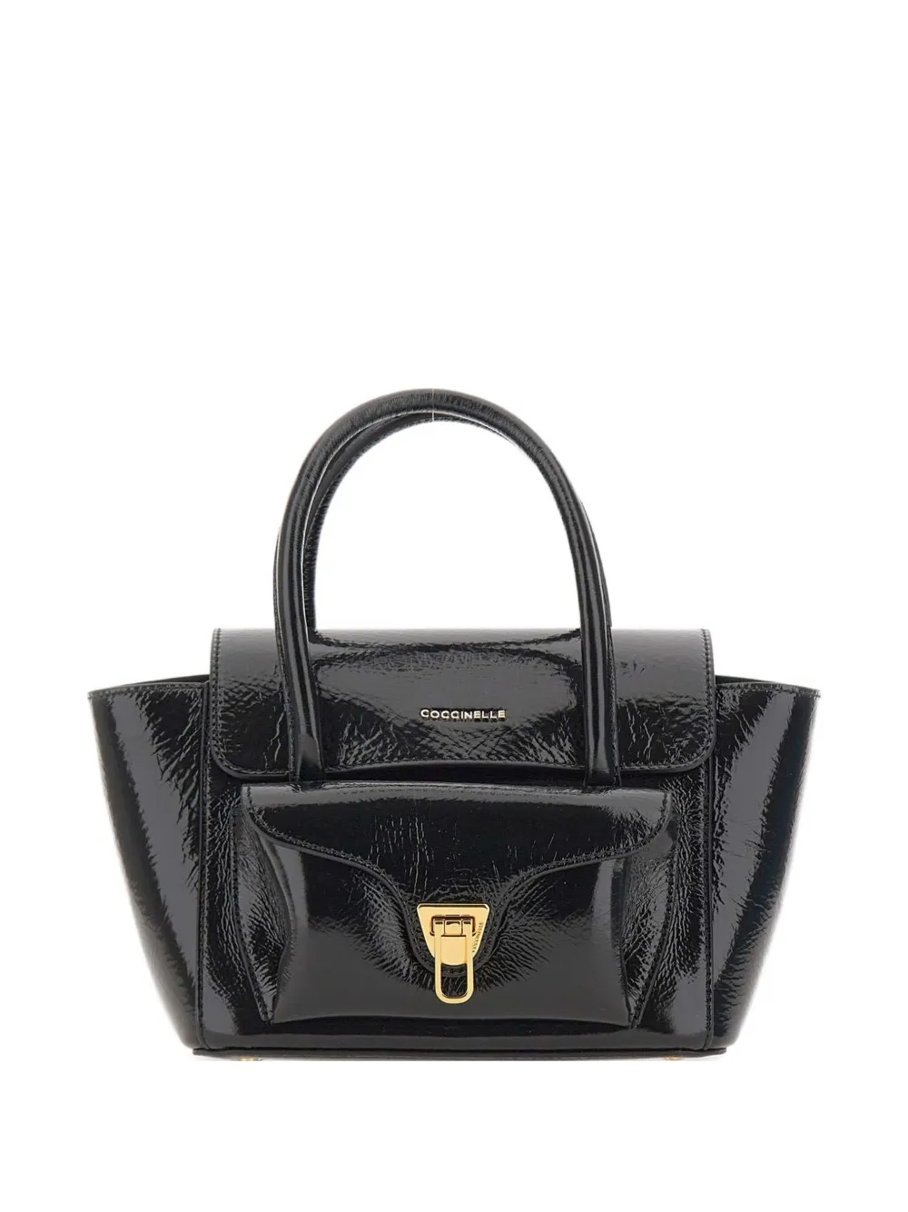 Coccinelle flap pocket tote bag - ブラック Coccinelle flap pocket tote bag - ブラック