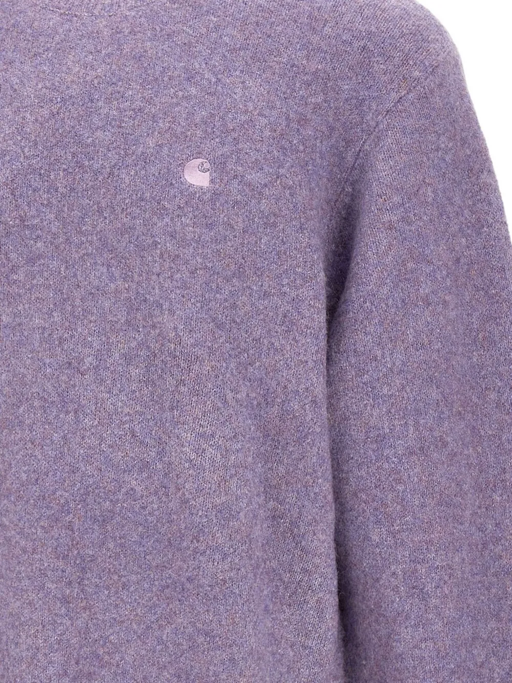 Carhartt Knitted Sweater With Soft Textured Fabric And Subtle Logo In Purple