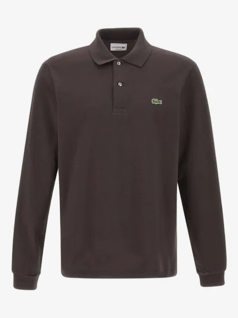 Lacoste long-sleeve ribbed-collar polo shirt
