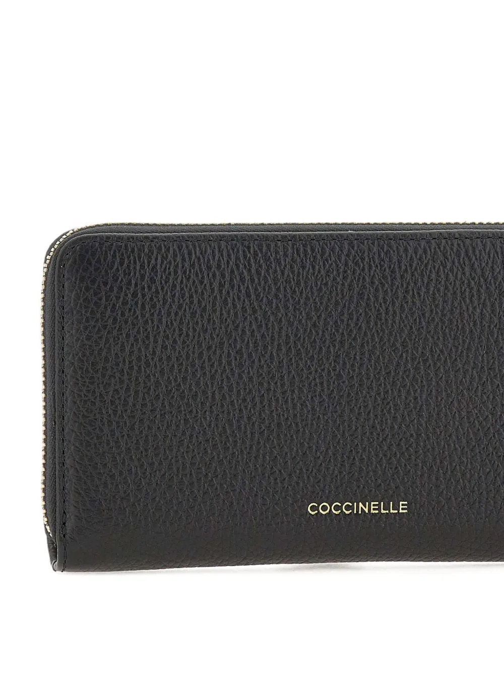 Coccinelle Logo-embossed Zip-around Wallet In Black