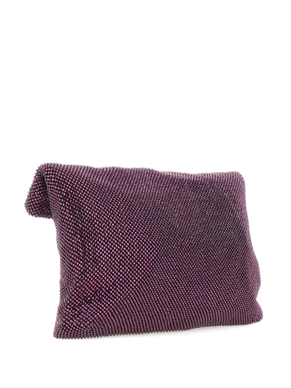 Twenty Four Haitch Dunham Rhinestone-embellished Clutch Bag In Purple