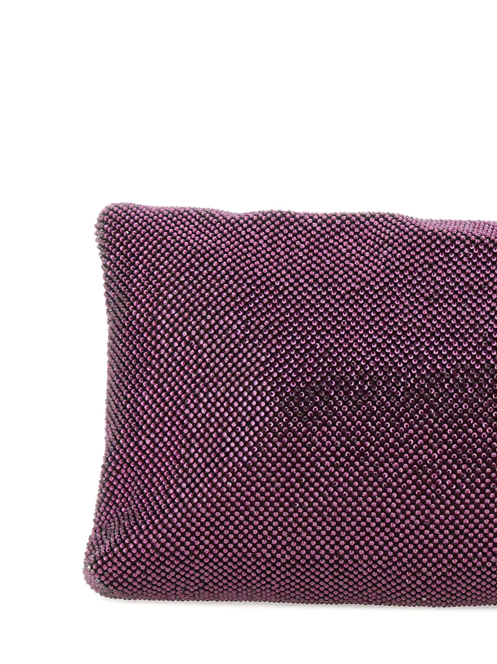 Twenty Four Haitch Dunham Rhinestone-embellished Clutch Bag In Purple