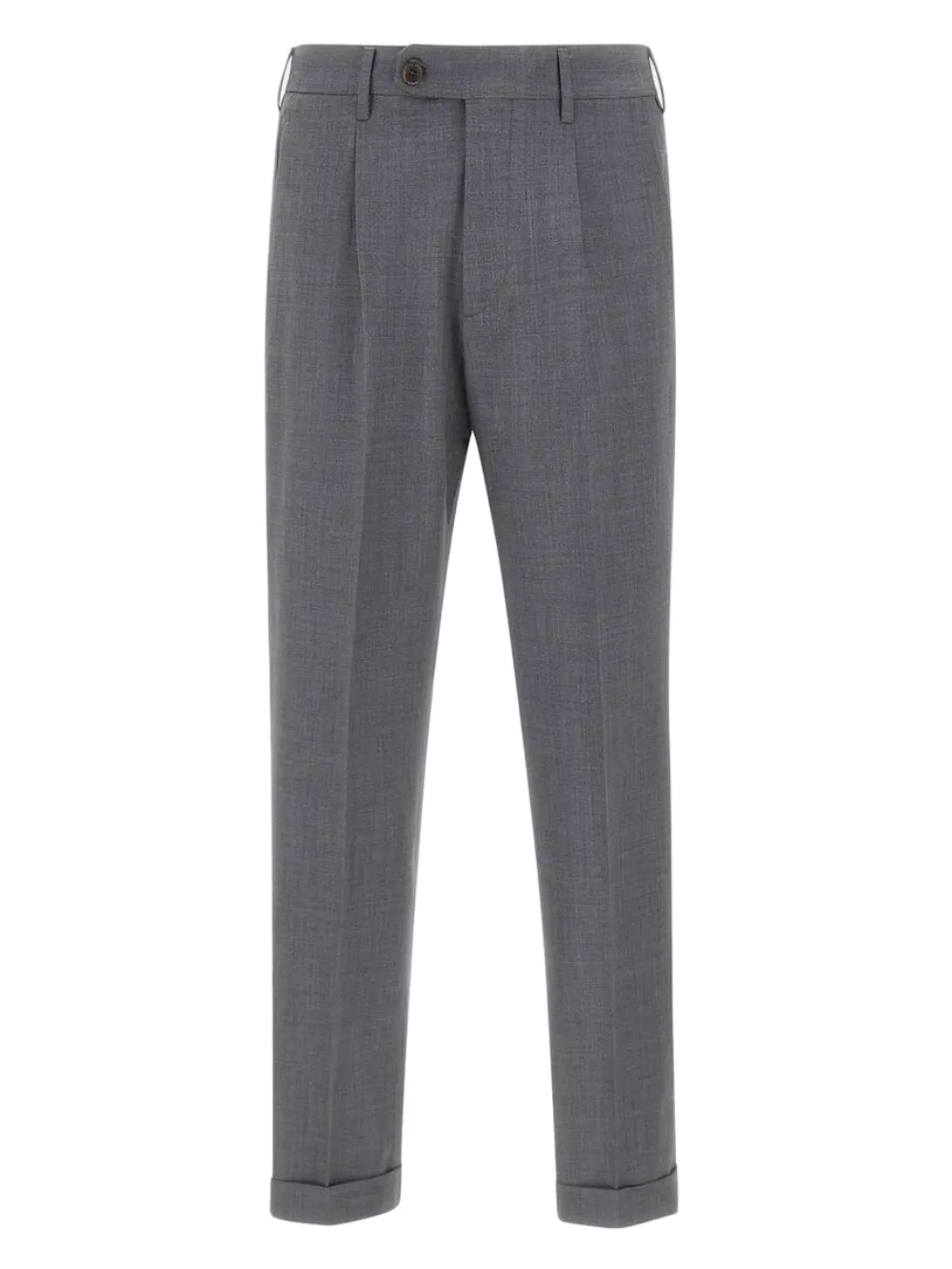 Devore Pleated-front Trousers In Gray