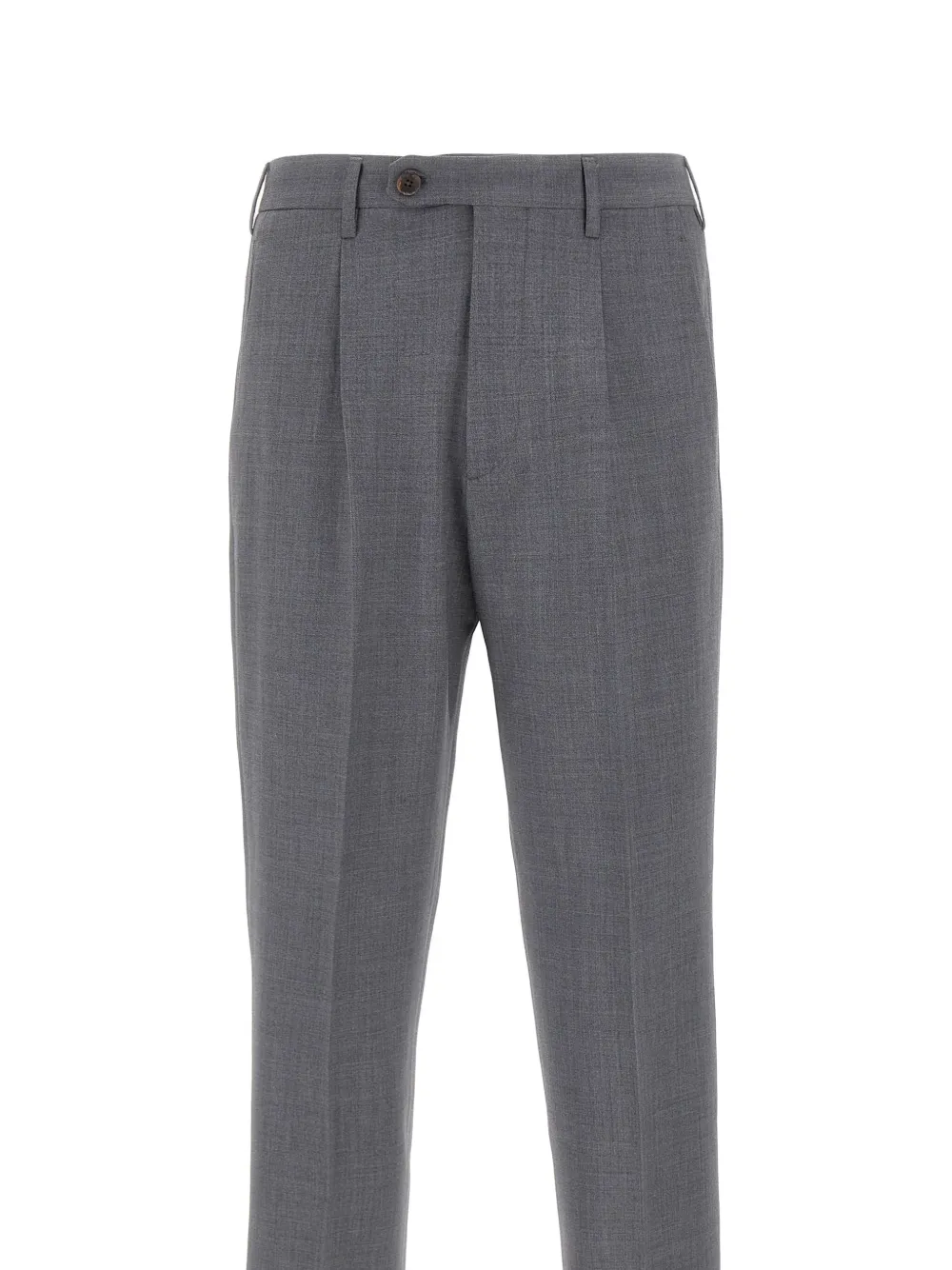 Devore Pleated-front Trousers In Gray