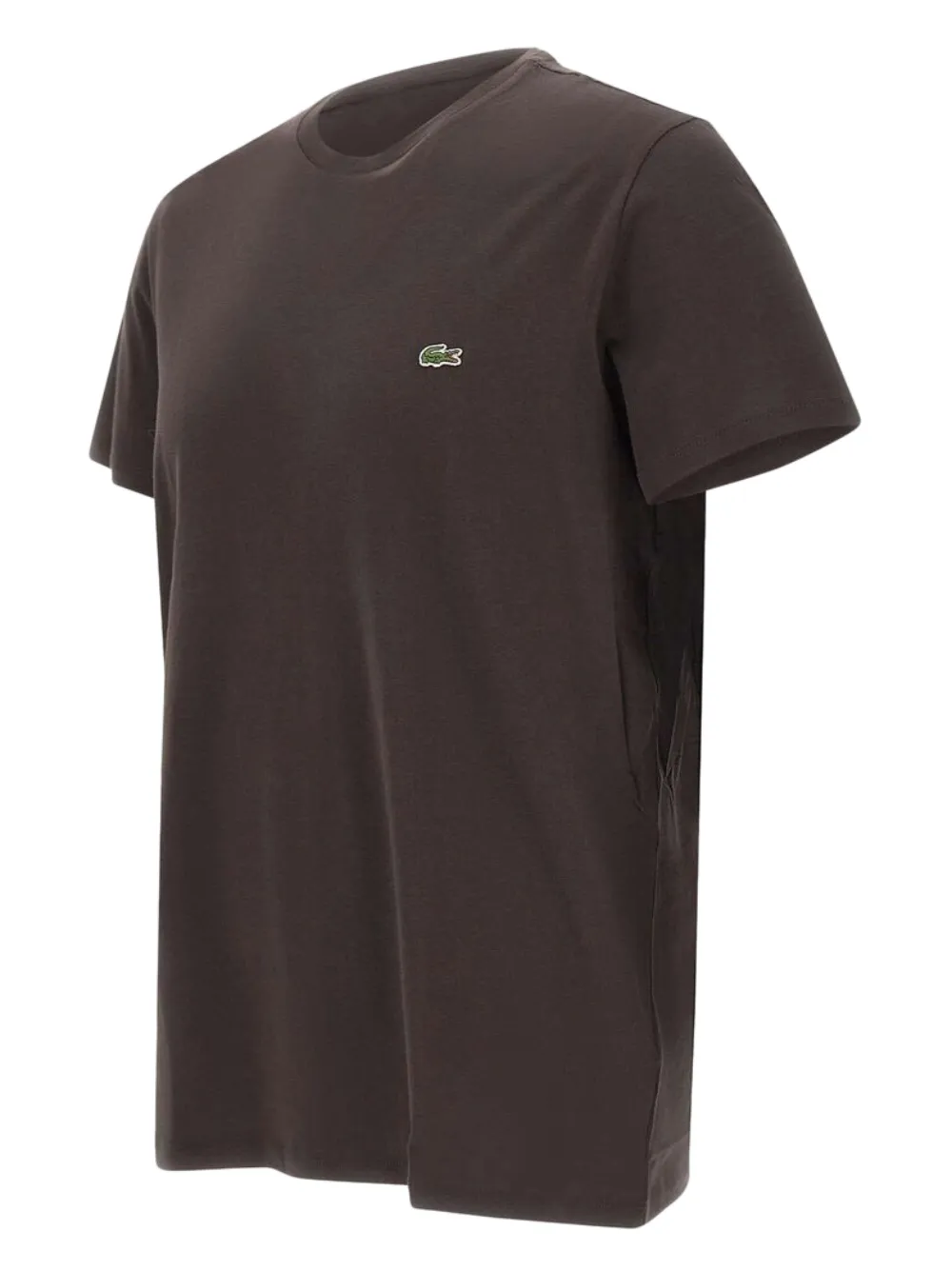 Lacoste T-shirt met geborduurd logo - Bruin