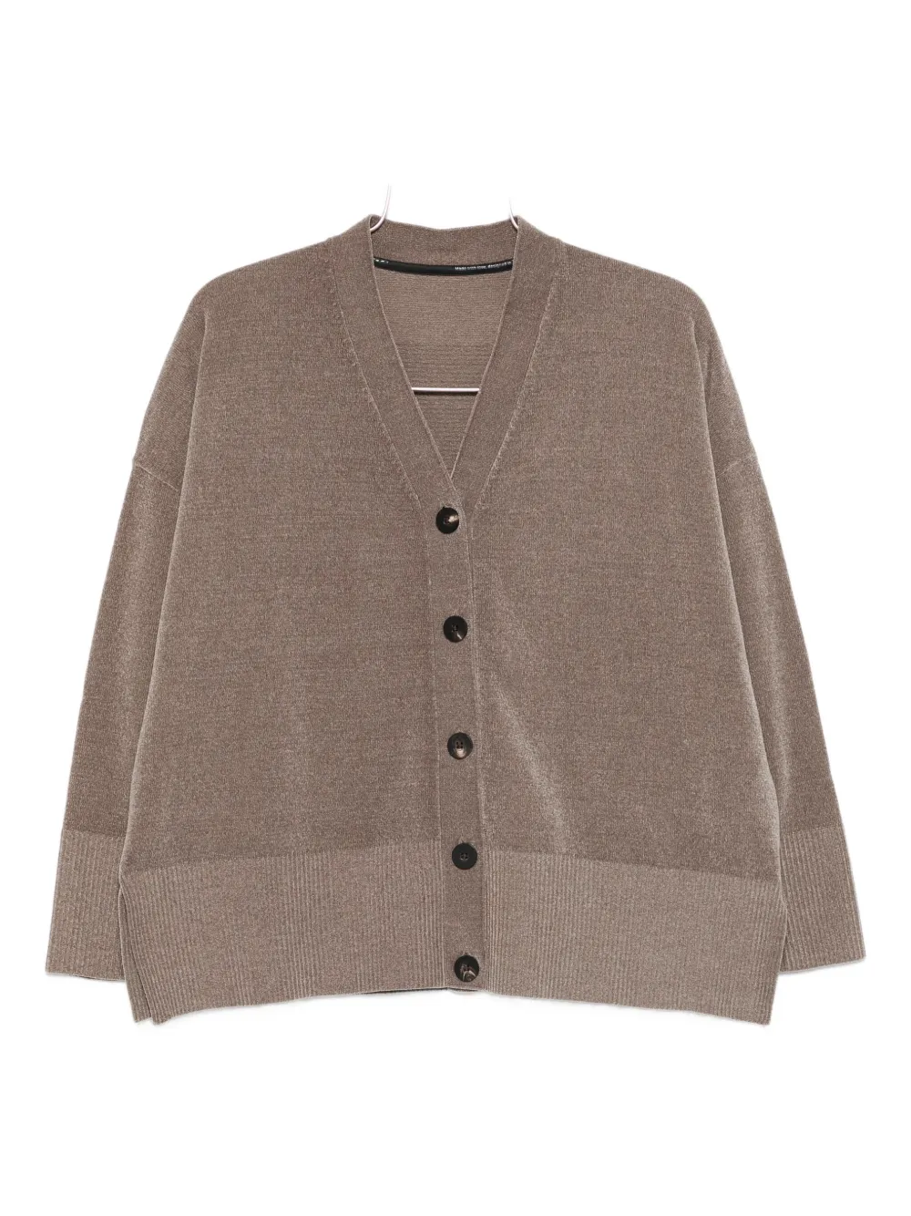 Rrd Button-front Ribbed Cardigan In Neutral