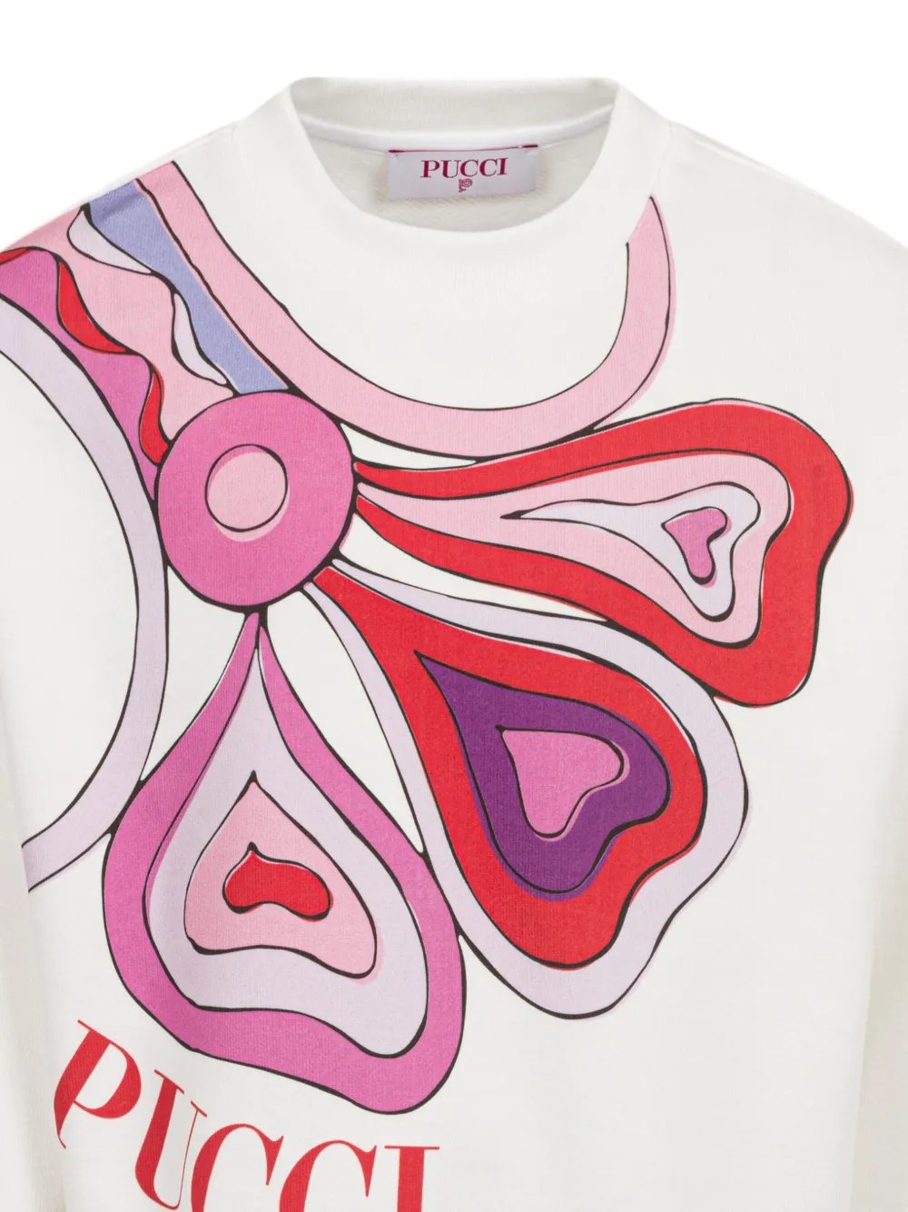 PUCCI Junior Sweater met bloemenprint Beige