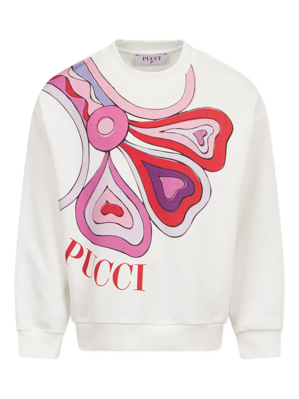 PUCCI Junior floral-print sweatshirt | Neutrals | Image 1