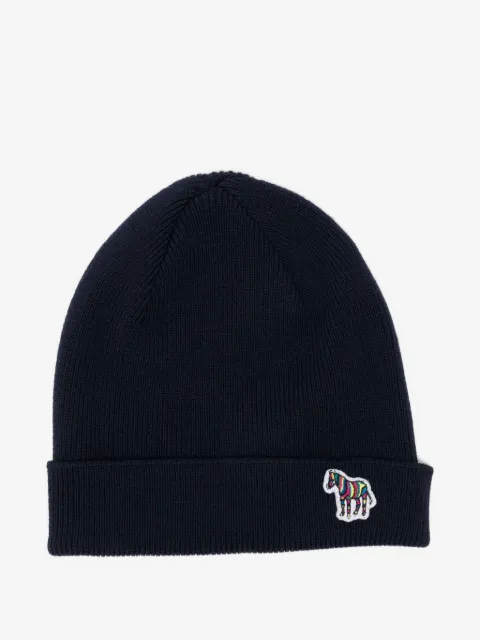 Paul Smith bonnet en laine à appliqué zèbre