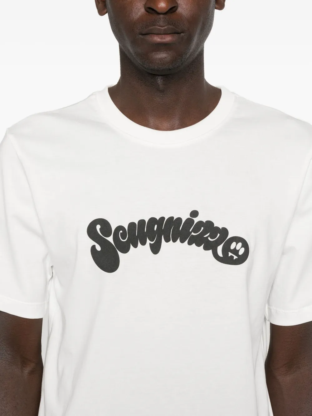 BARROW T-shirt met grafische print Wit