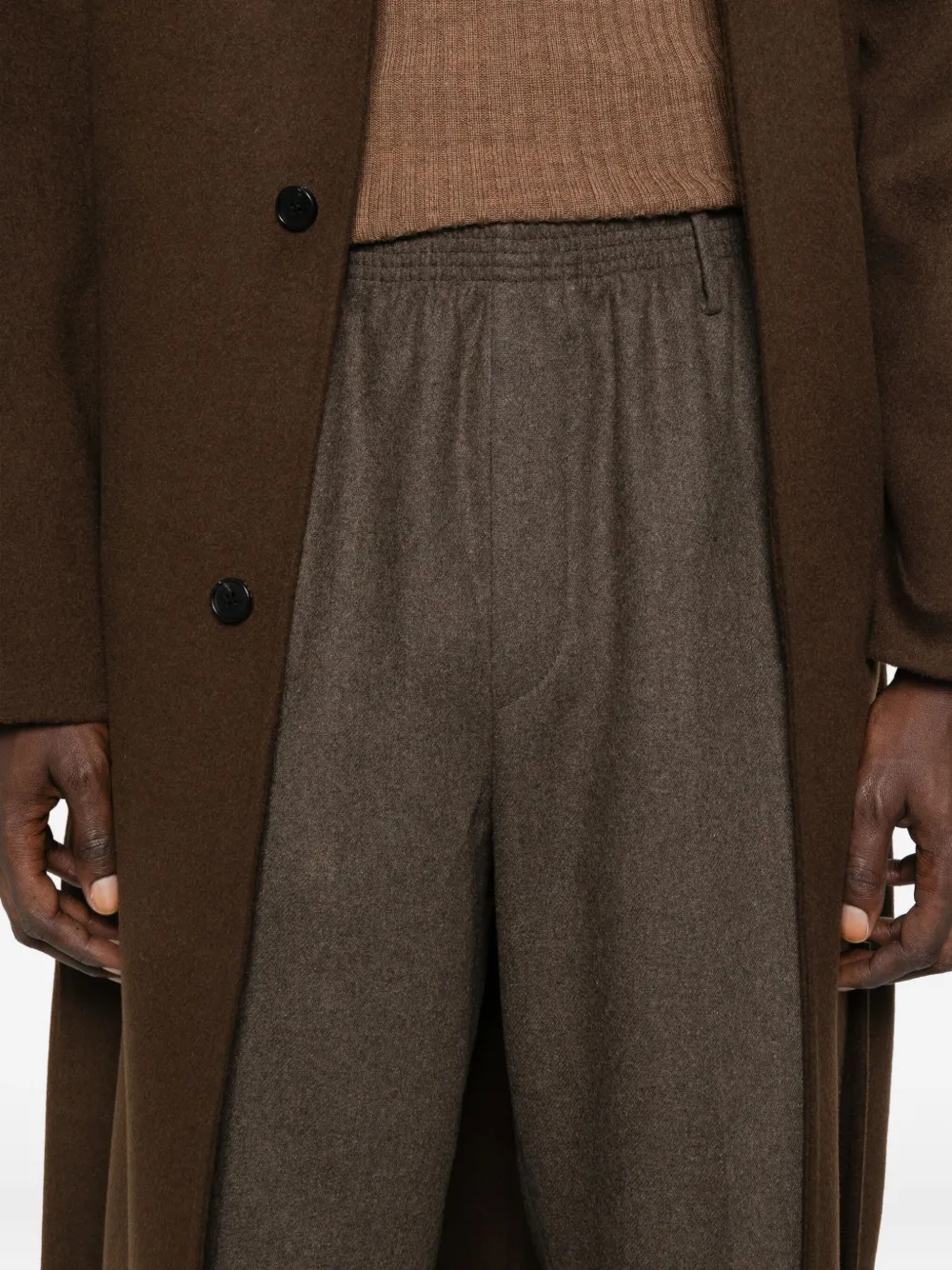 Cellar Door Broek met elastische taille Bruin