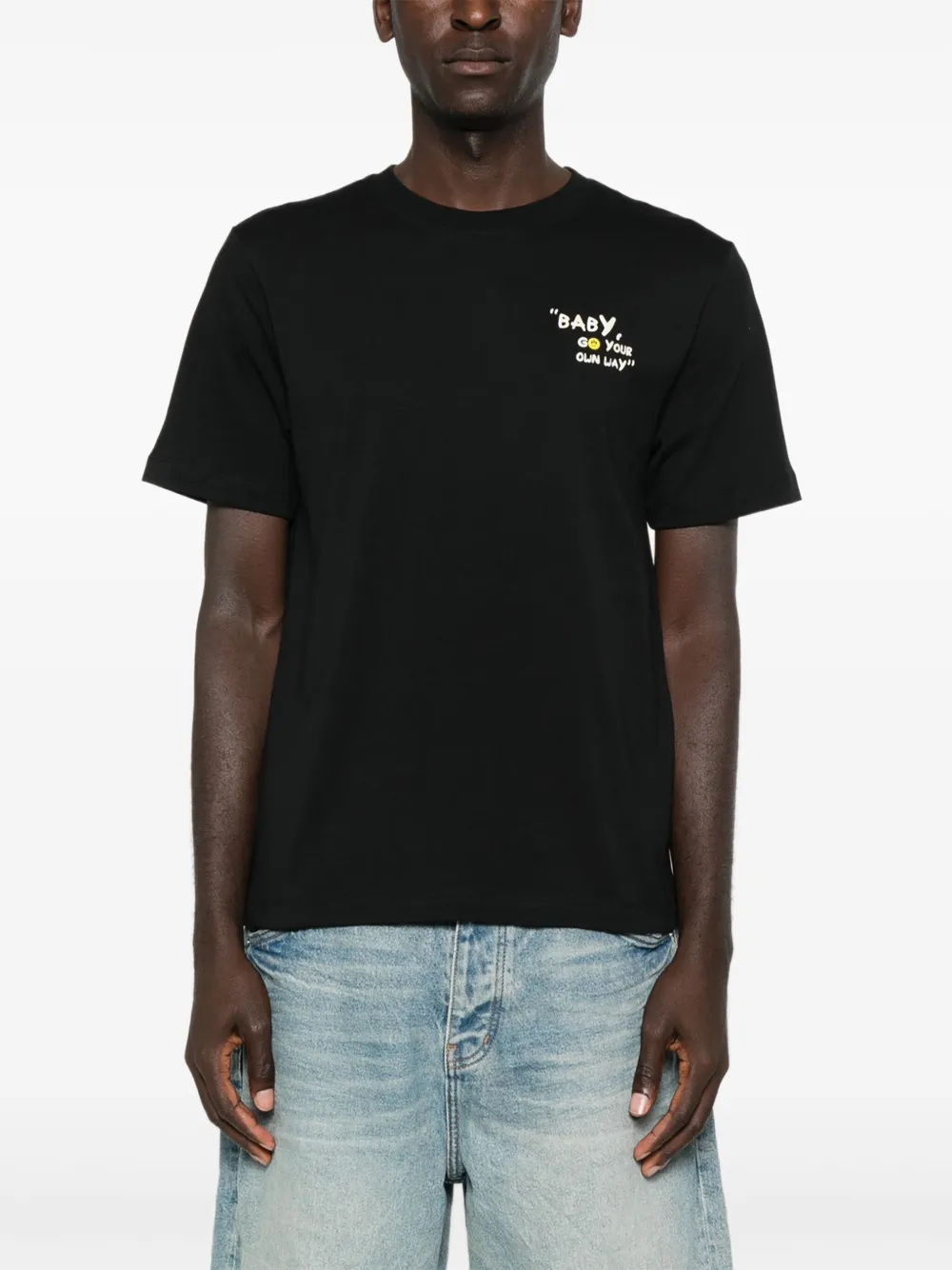 BARROW T-shirt met print Zwart