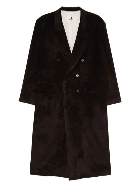 Barena double-breasted velvet coat
