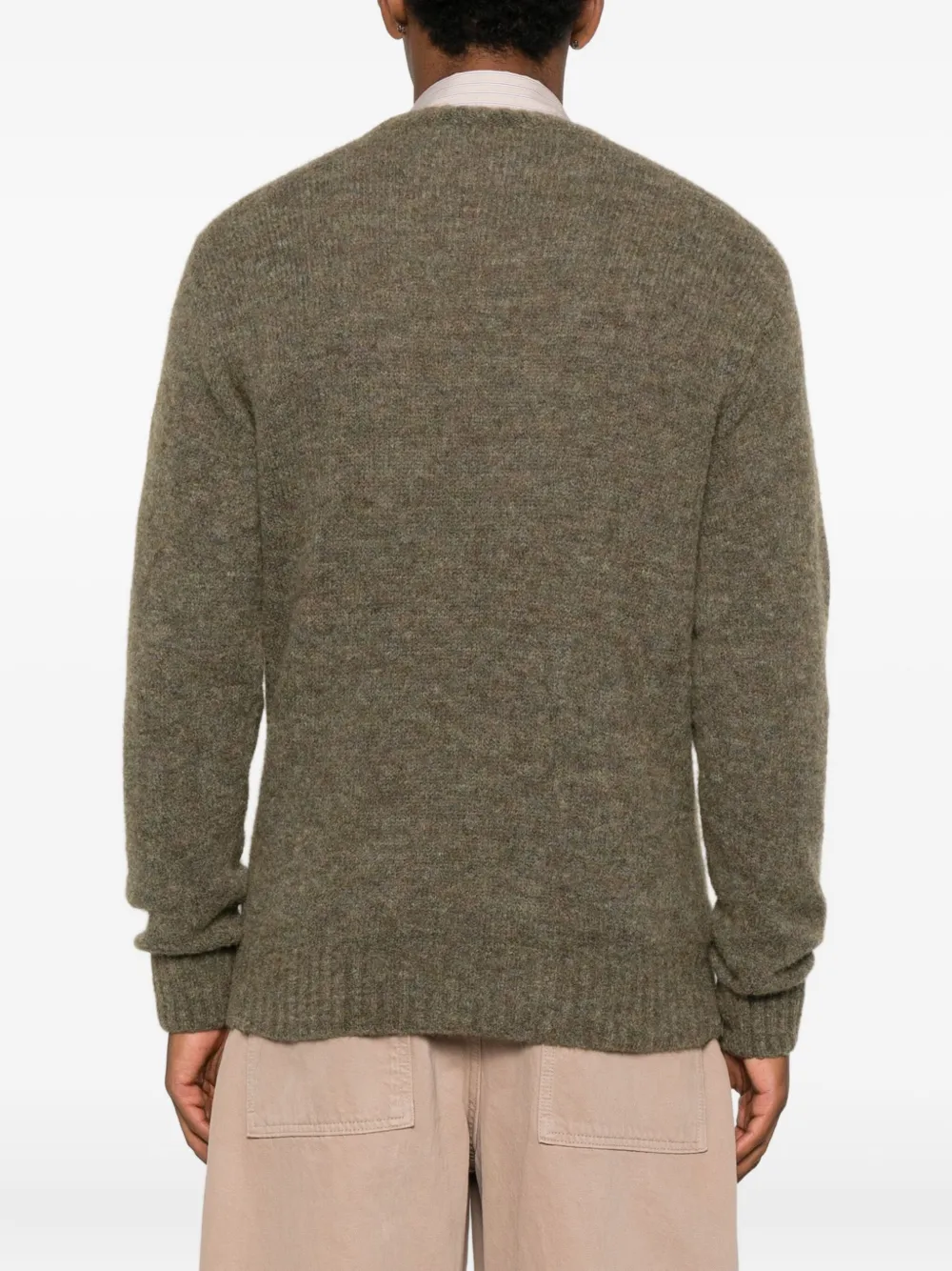Apc Khaki Lucien Sweater In Brown
