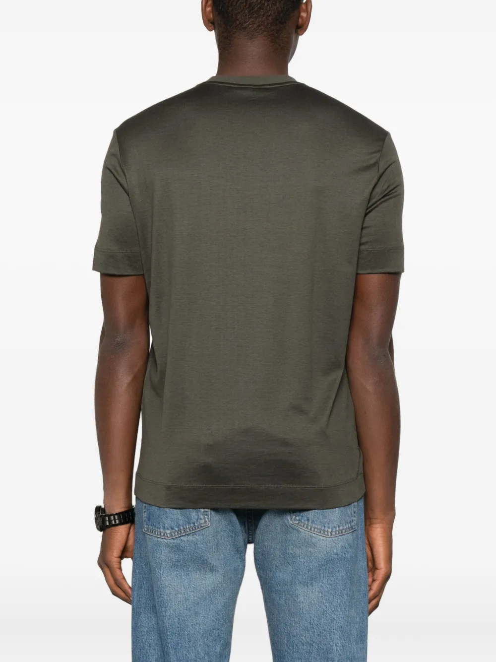 Emporio Armani T-shirt verfraaid met patch Groen