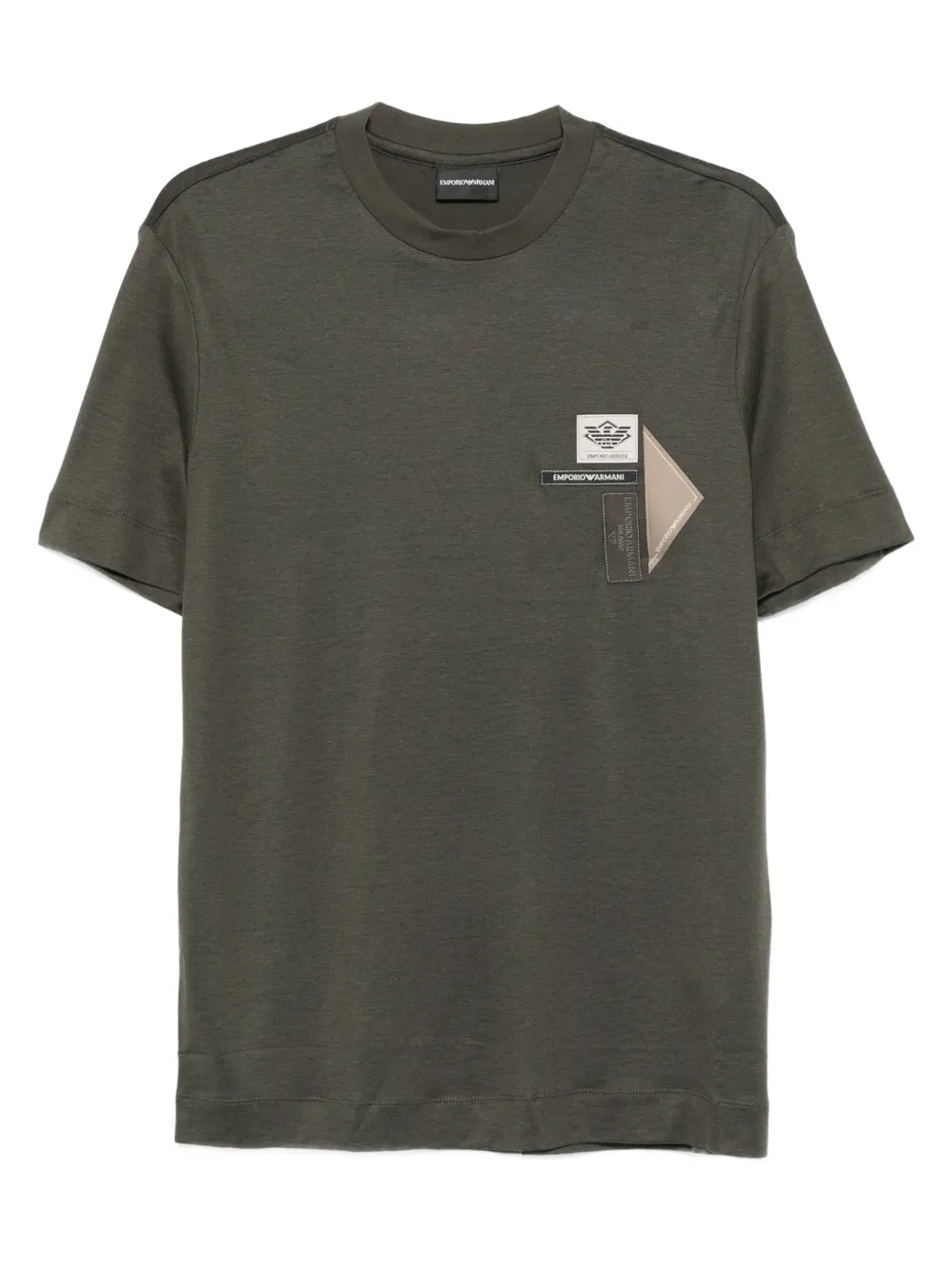 Emporio Armani patch-embellished T-shirt - Verde