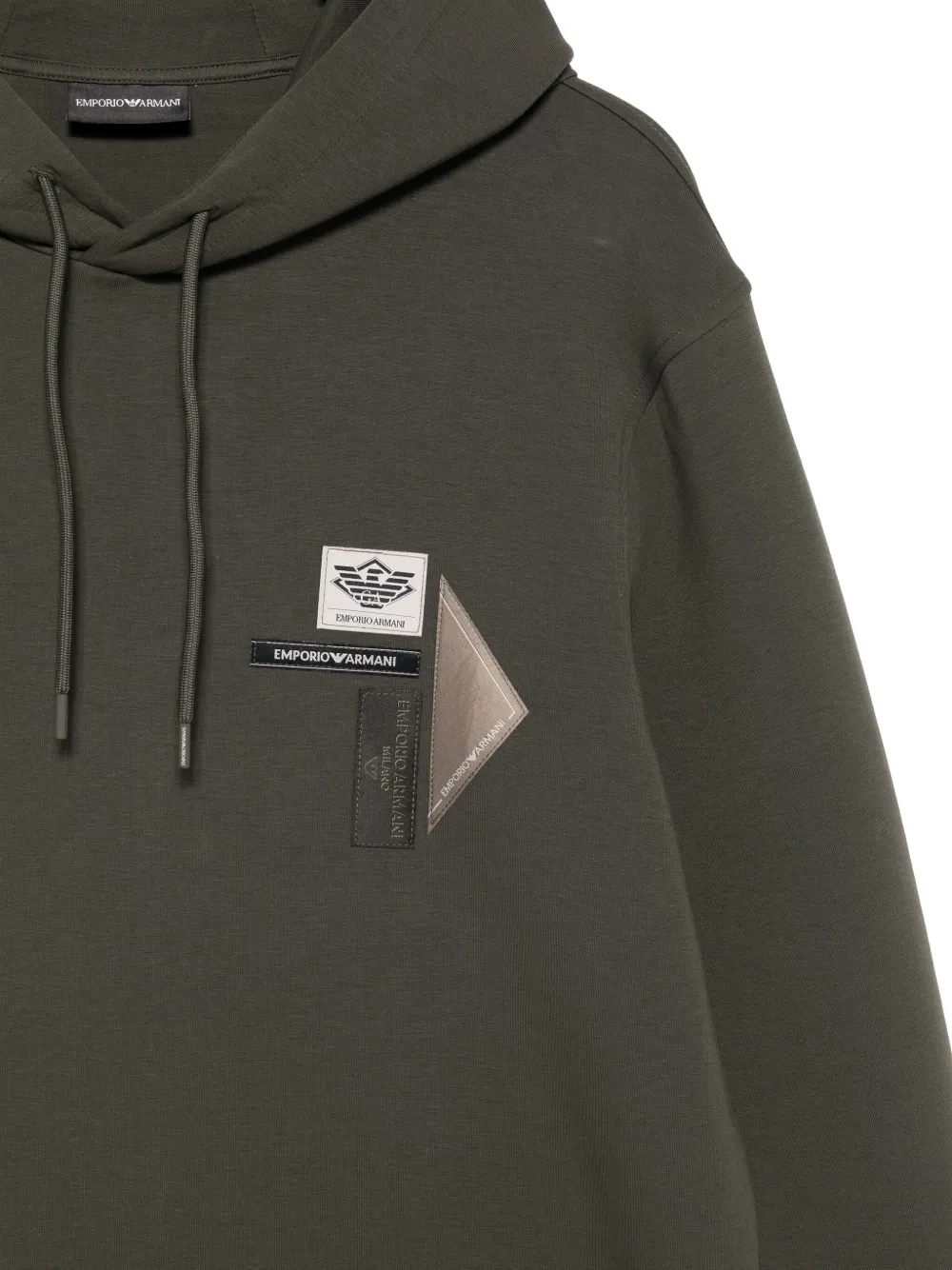 Emporio Armani Hoodie met logo-applicatie Groen