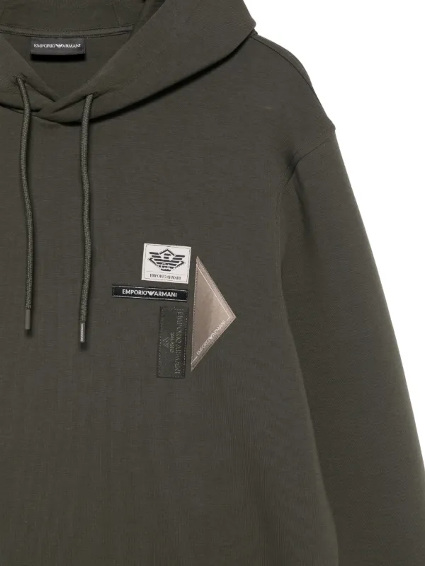 Emporio Armani ロゴアップリケ パーカー | グリーン | FARFETCH JP