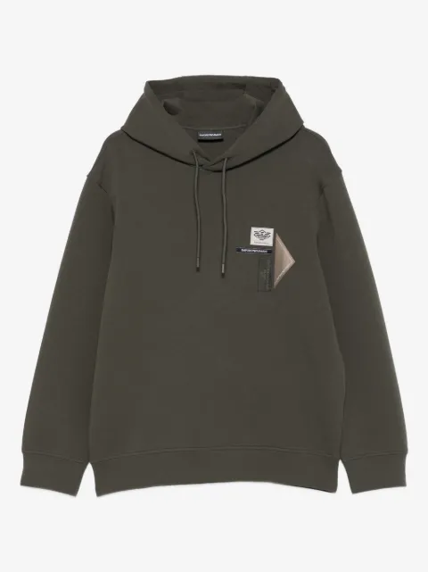 Emporio Armani hættetrøje med logo-applikation