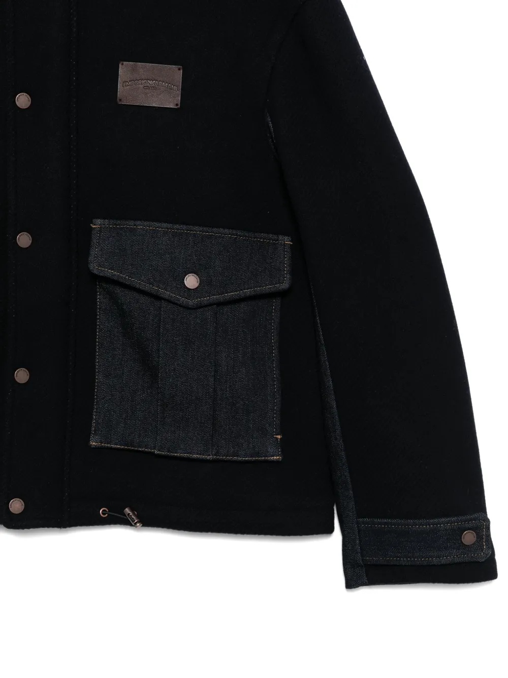 Emporio Armani Patch-pocket Jacket In Black