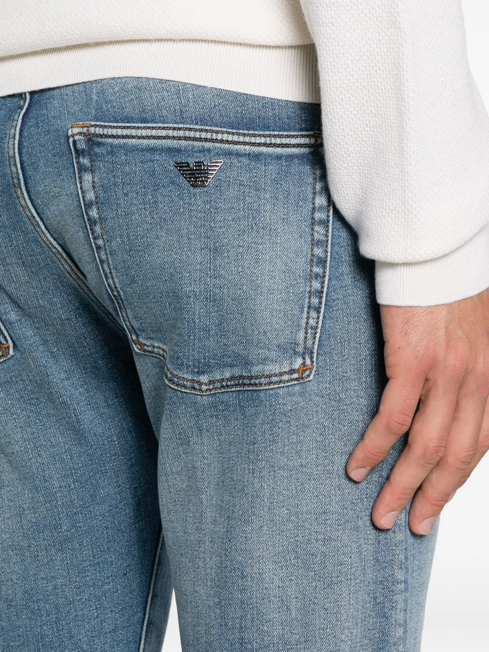 Emporio Armani Straight broek Blauw