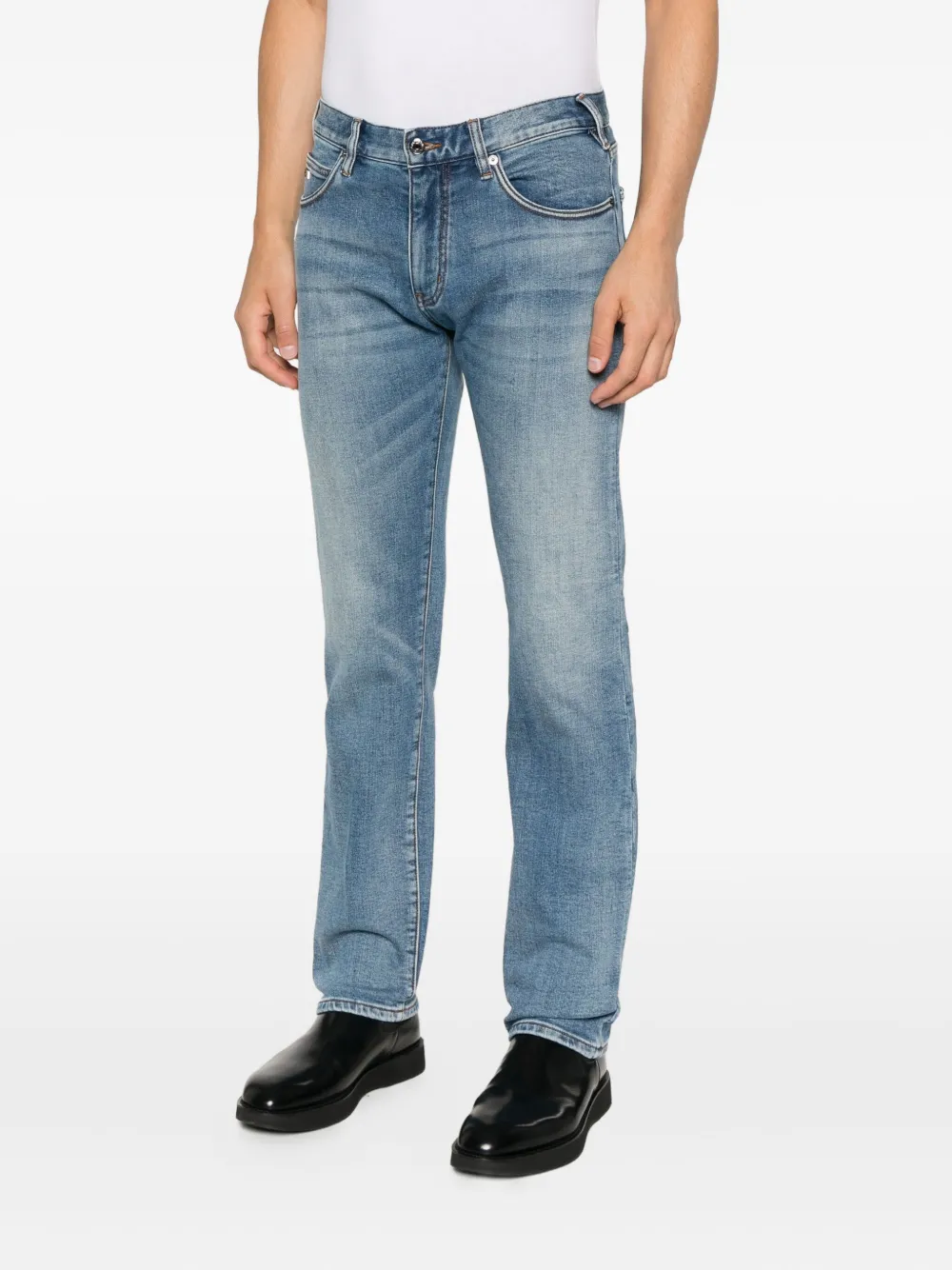 Emporio Armani Straight broek Blauw