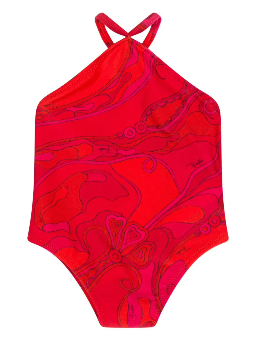 PUCCI Junior patterned swimsuit | Red | Image 1