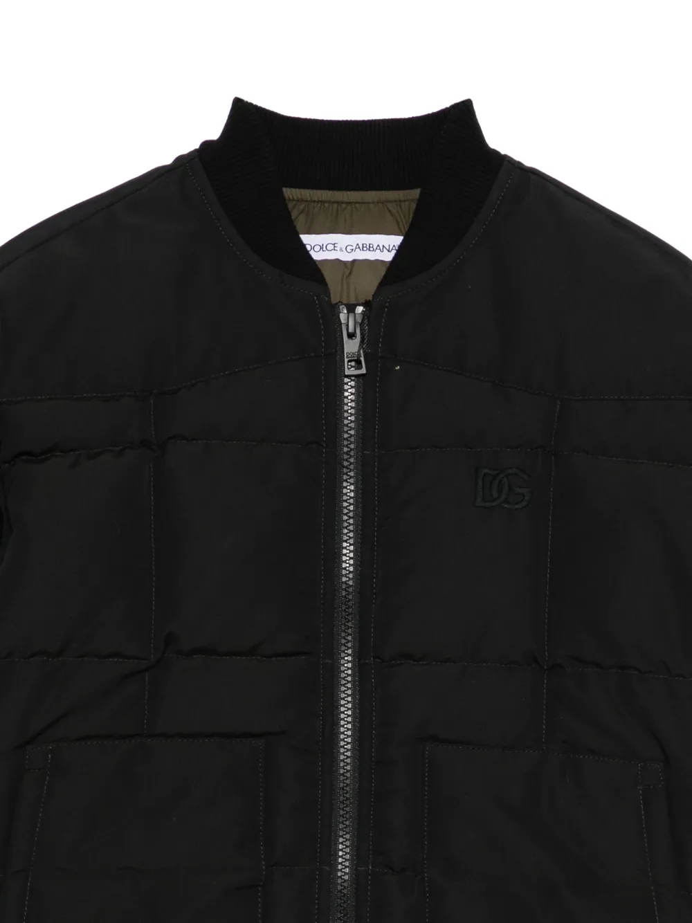 Dolce & Gabbana Kids Gewatteerd bomberjack Zwart