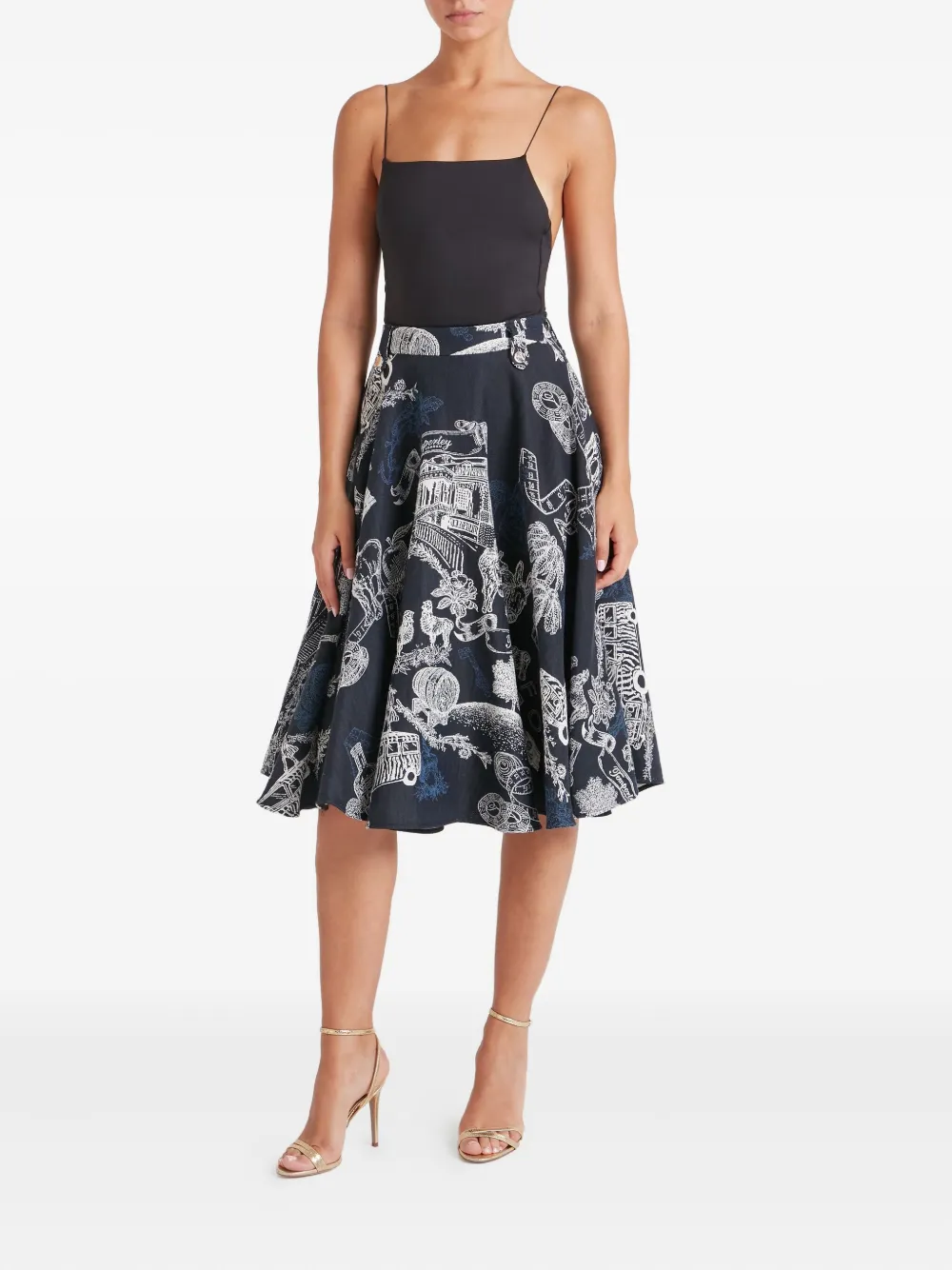 Temperley London Rock In A-linie In Blue