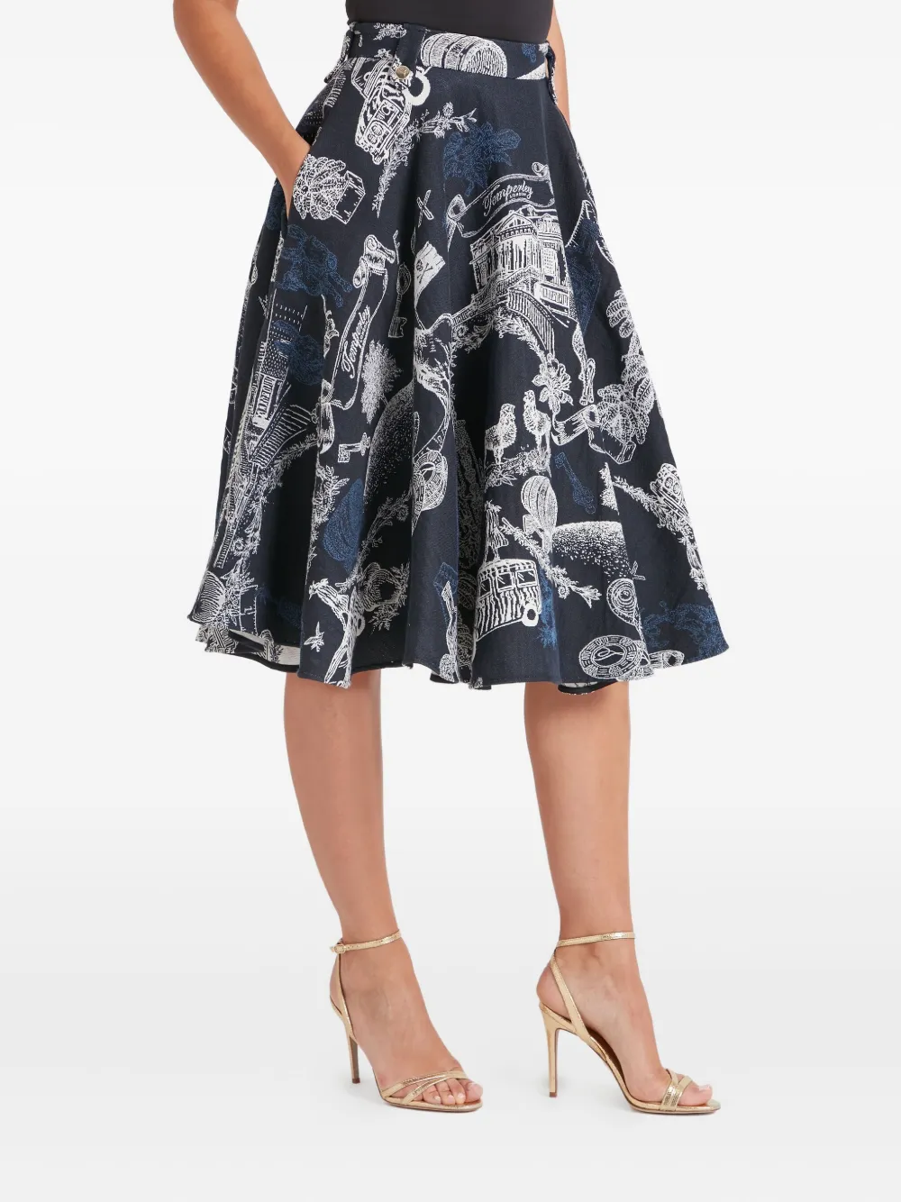 Temperley London Rock In A-linie In Blue