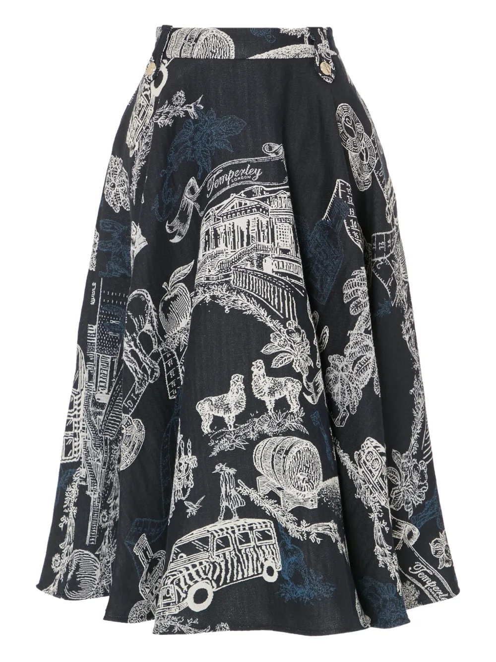 Temperley London Rock In A-linie In Blue