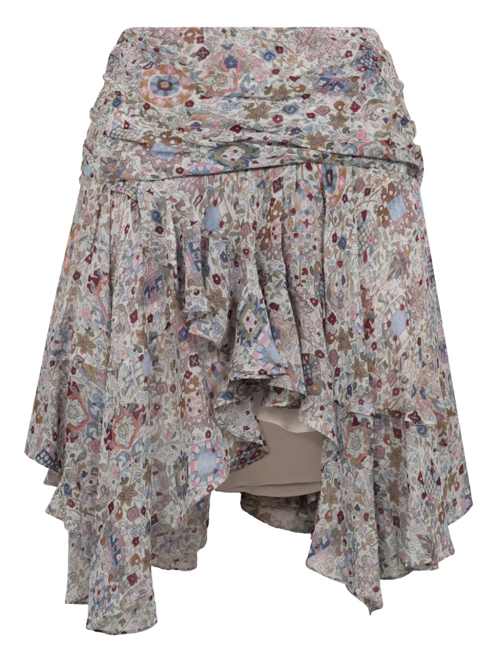 ISABEL MARANT ruffled asymmetric skirt - ニュートラル ISABEL MARANT ruffled asymmetric skirt - ニュートラル