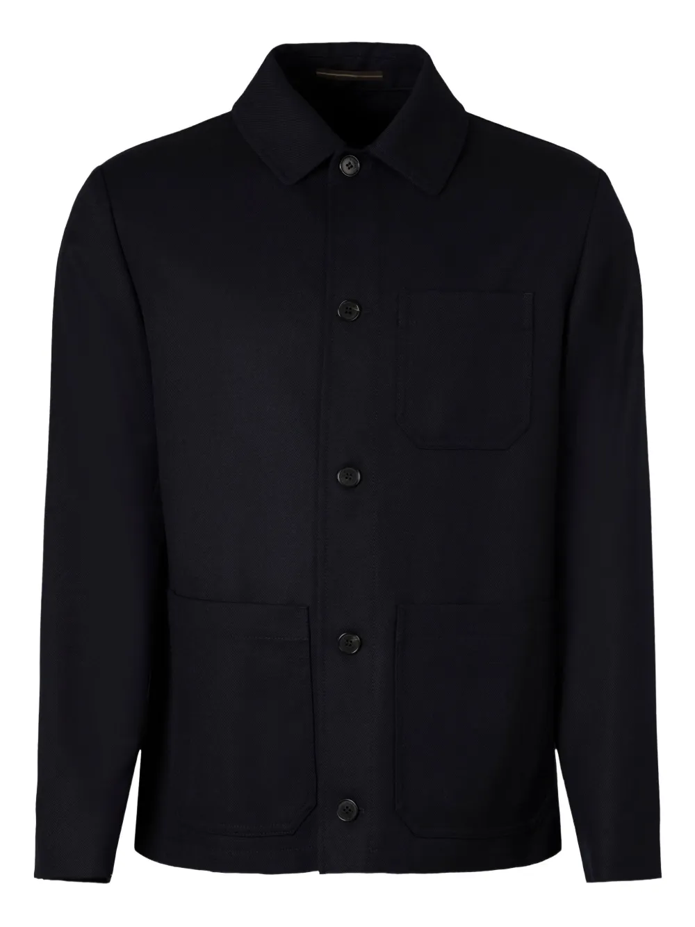 slowear button-fastening shirt jacket | Black | Image 1