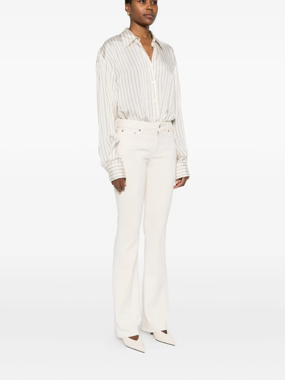Dondup Flare Jeans In Neutral
