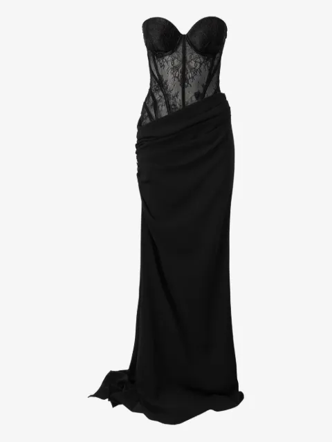 MOOS STUDIO Vestido Lunar Lace drapeado com recortes