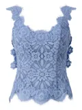 MOOS STUDIO lace-trimmed corset top - Blue