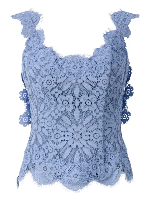 MOOS STUDIO lace-trimmed corset top