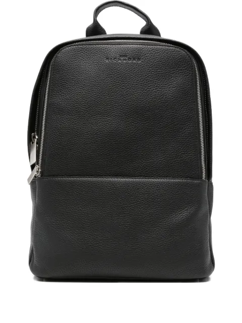 John Richmond leather mesh-panel backpack