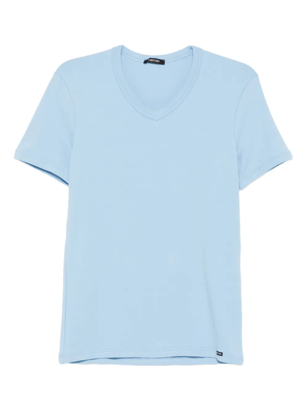 TOM FORD Vネック Tシャツ - ブルー TOM FORD Vネック Tシャツ - ブルー