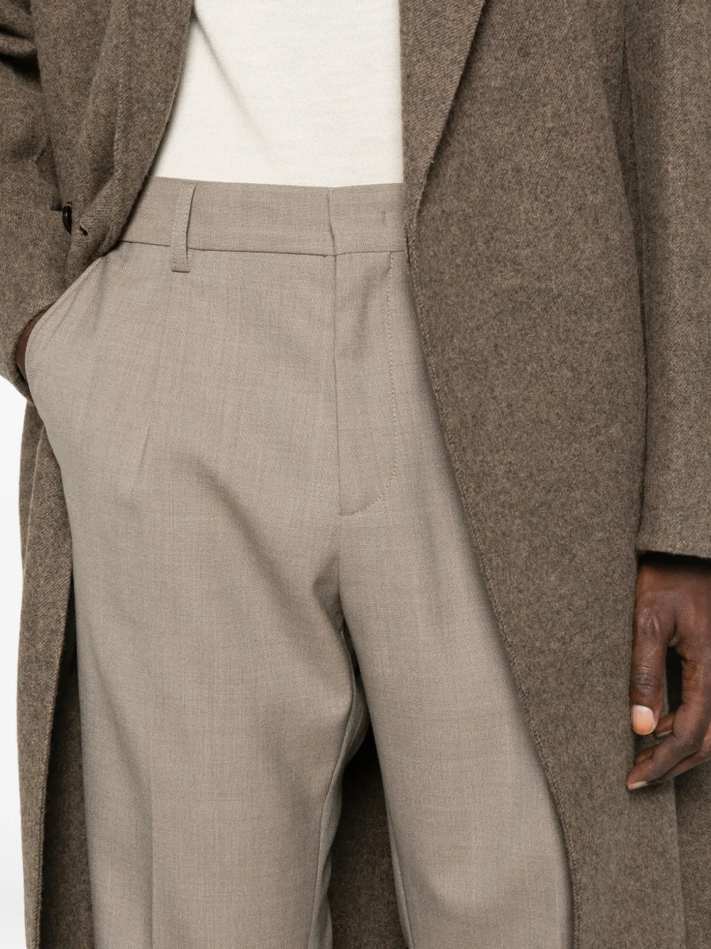 Cellar Door Geplooide broek Beige