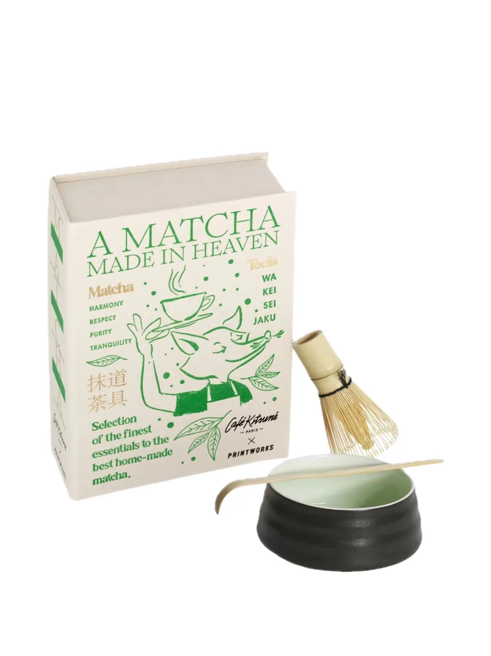 CAFÉ KITSUNÉ x Printworks Barista Fox matcha set - BRIGHTS