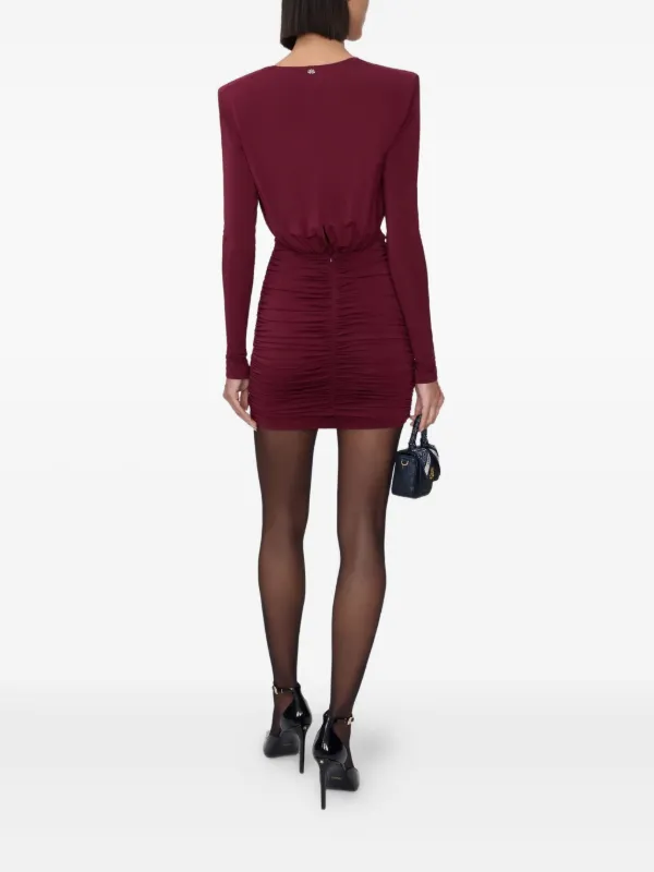 strapless open back dress Well Versed Cowl Neck Bodycon Mini Dress Red– Selfie Leslie main image 1
