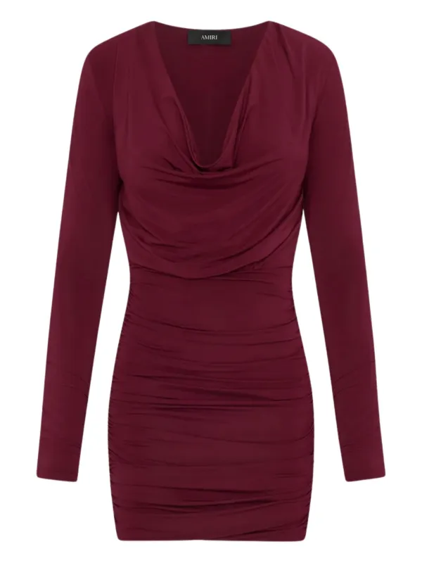strapless open back dress Peyton Cowl-Neck Mini Dress