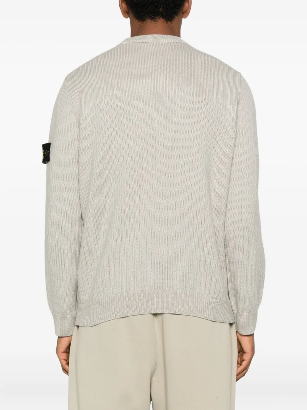 Stone Island Geribbelde sweater met ronde hals Grijs