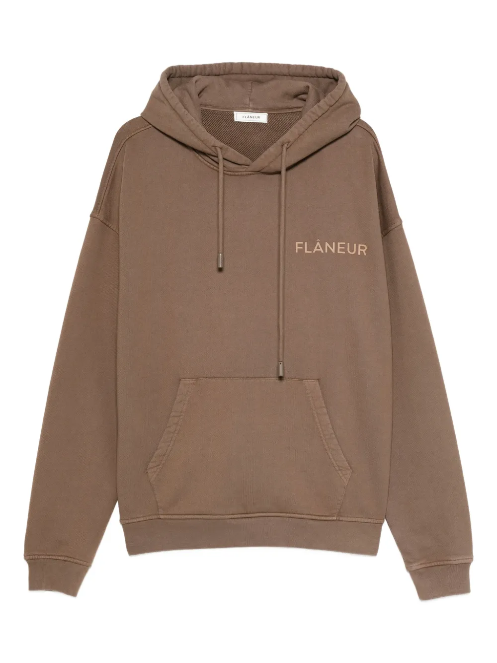 FLÂNEUR logo-embroidered hoodie | Brown | Image 1