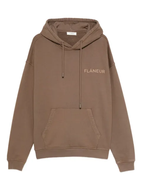 FLÂNEUR logo-embroidered hoodie